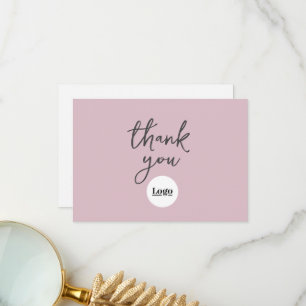 Carte de remerciements de chardon du logo de l'ent