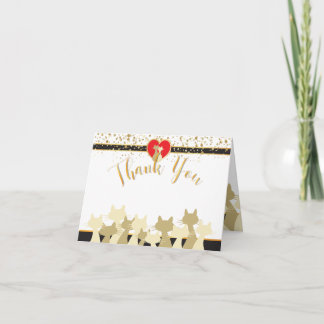 Carte de remerciements de chats cool.