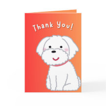 Carte de remerciements de chien, carte d'appréciat