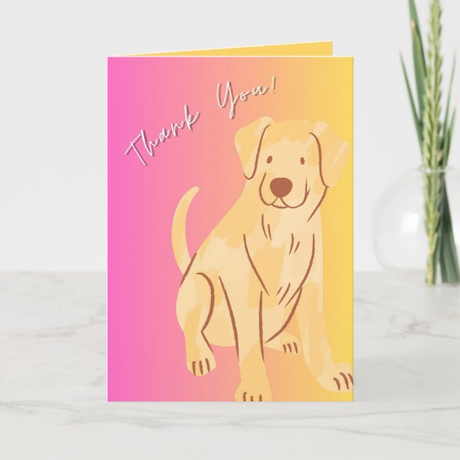 Carte de remerciements de chien, carte d'appréciat (Devant)