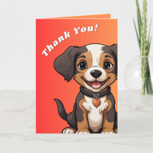 Carte de remerciements de chien, carte d'appréciat