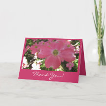 Carte de remerciements de chien rose