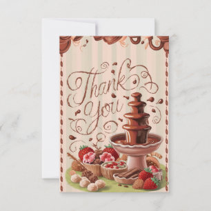 Carte de remerciements de chocolat Boho Fontaine
