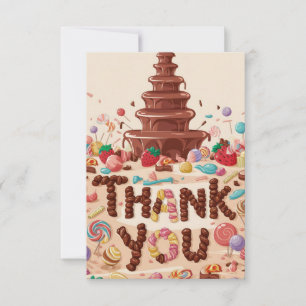 Carte de remerciements de chocolat délicieux modif