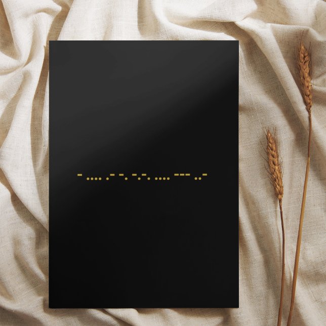 Carte de remerciements de code Morse (Créateur téléchargé)