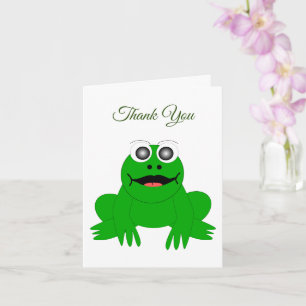 Carte de remerciements de conception de grenouille