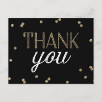 Carte de remerciements de confettis de parties