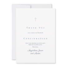 Carte de remerciements de confirmation