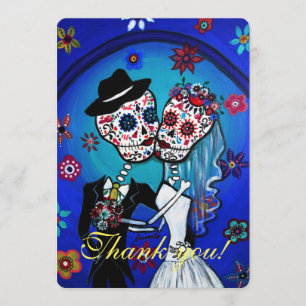 CARTE DE REMERCIEMENTS DE DIA DE LOS MUERTOS