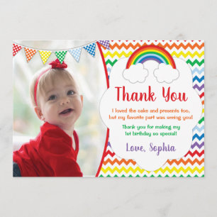 Carte de remerciements de fête d'anniversaire