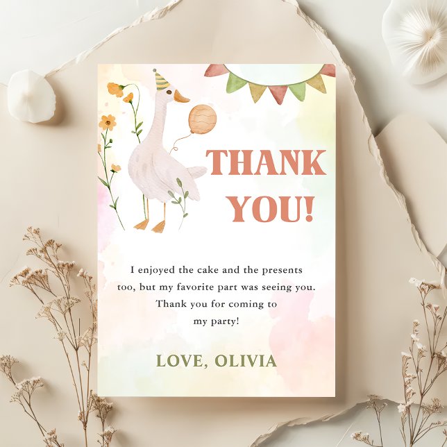 Carte de remerciements de fête d'anniversaire d'Oi (Créateur téléchargé)