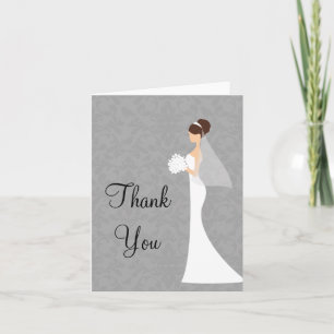 Carte de remerciements de Fête de la mariée