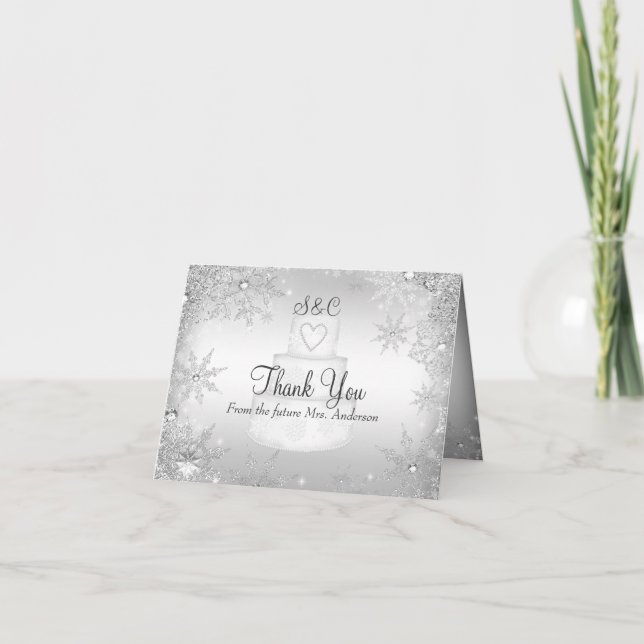 Carte de remerciements de Fête de la mariée de (Devant)