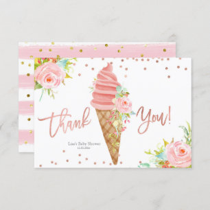 Carte de remerciements de Fête des mariées de glac