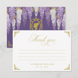 Carte de remerciements de Fête des mariées Vintage