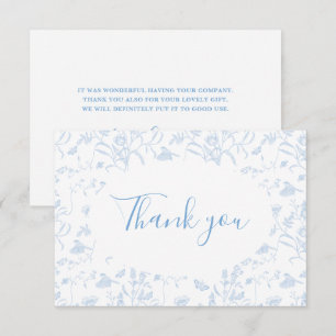 Carte de remerciements de Fêtes des mariées floral