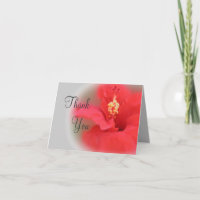 Carte de remerciements de fleur de ketmie