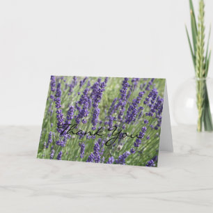 Carte de remerciements de fleurs de lavande