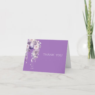 Carte de remerciements de fleurs violettes