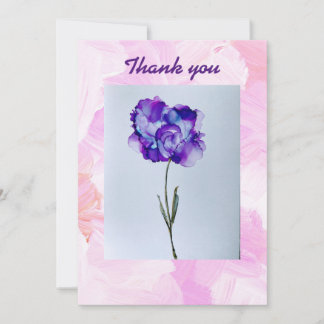 Carte de remerciements de fleurs violettes