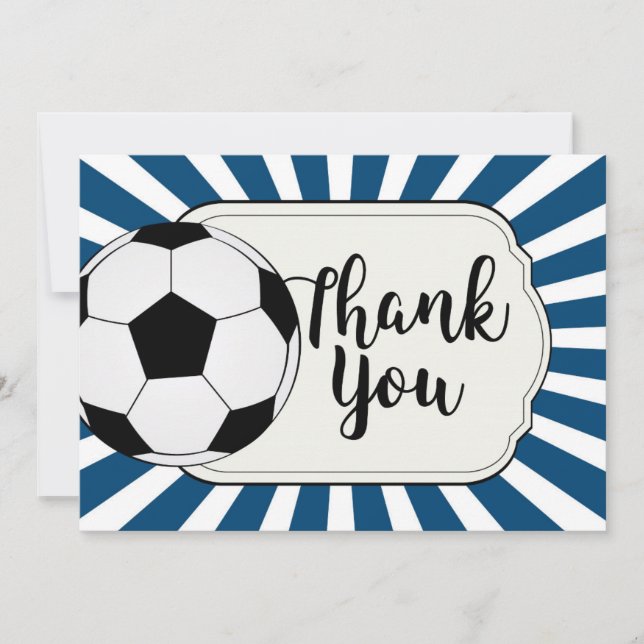 carte de remerciements de football (Devant)