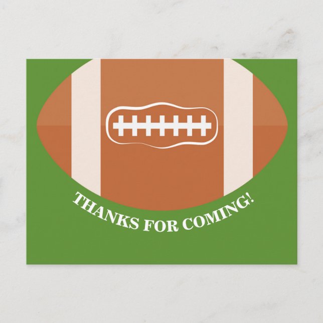 Carte de remerciements de football, carte de remer (Devant)
