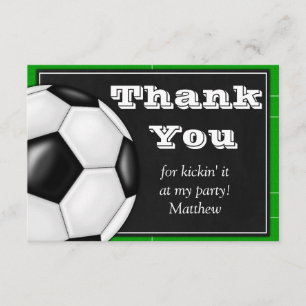 Carte de remerciements de football pour les joueur