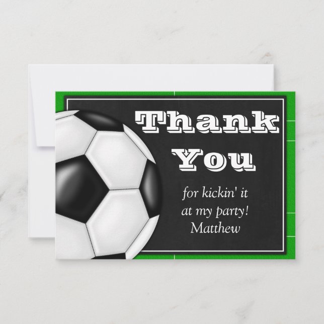 Carte de remerciements de football pour les joueur (Devant)