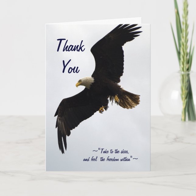 carte de remerciements de "Freedom" Bald Eagle (Devant)