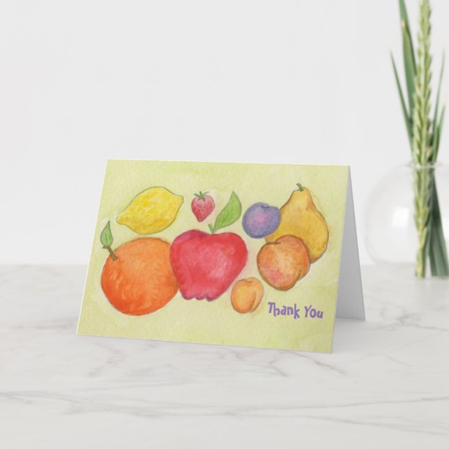 Carte de remerciements de fruits (Devant)