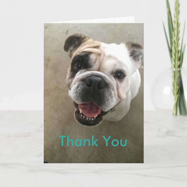 Carte de remerciements de gardien de chien de taur (Devant)