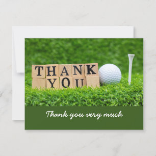 Carte de remerciements de golf avec balle de golf 