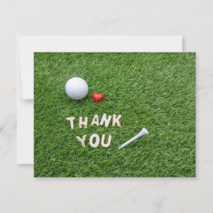 Carte de remerciements de golf avec balle de golf 