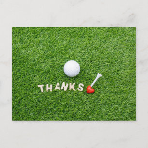 Carte de remerciements de golf avec balle de golf 