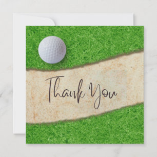 Carte de remerciements de golf avec balle de golf 