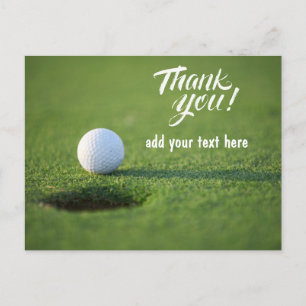 Carte de remerciements de golf avec balle de golf 