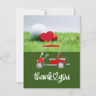 Carte de remerciements de golf avec balle de golf