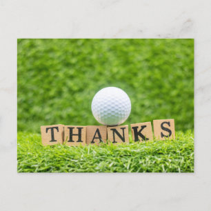 Carte de remerciements de golf avec balle de golf 