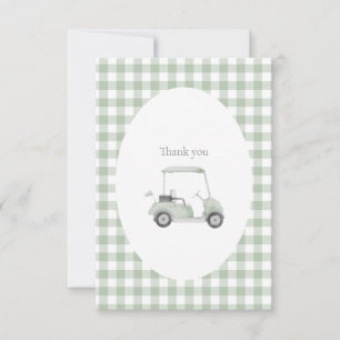 Carte de remerciements de golf de Sage green