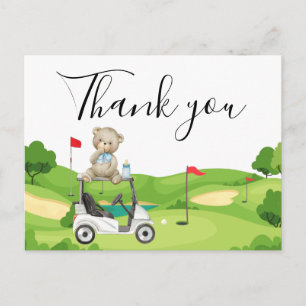 Carte de remerciements de golf enfants bébé garçon
