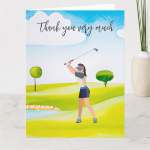 Carte de remerciements de golf pour golfeur