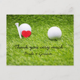 Carte de remerciements de golf pour mariage golfeu