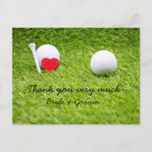 Carte de remerciements de golf pour mariage golfeu