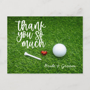 Carte de remerciements de golf pour mariage golfeu