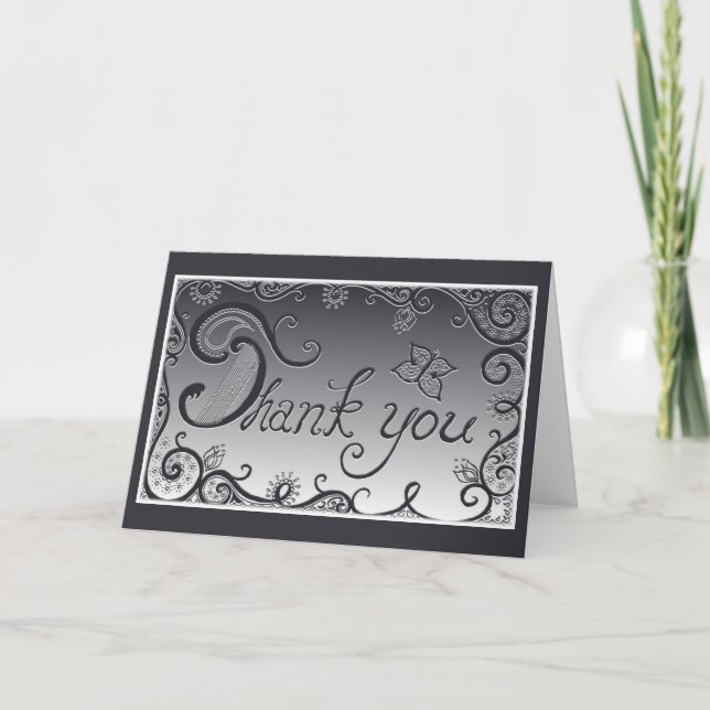 Carte de remerciements de Goth ; -) (Devant)