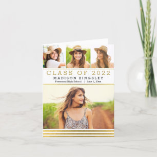 Carte de remerciements de graduation Classic Strip