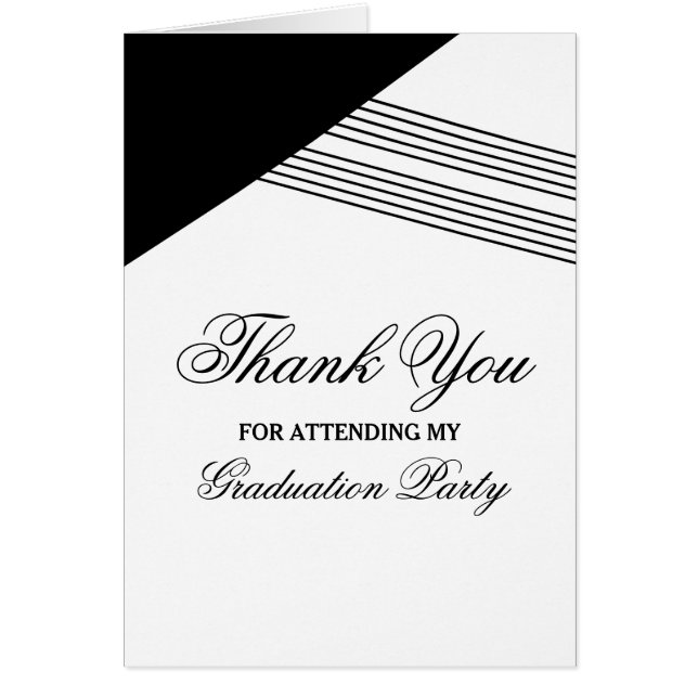 Carte de remerciements de graduation de la bande g (Devant)