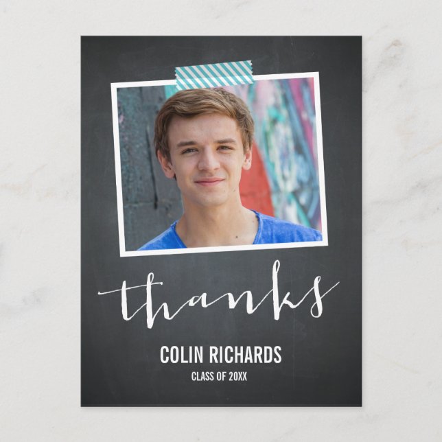 Carte de remerciements de graduation des vols à te (Devant)