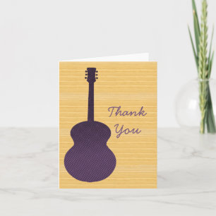 Carte de remerciements de guitare du pays pourpre