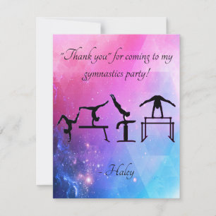 Carte de remerciements de Gymnastique Anniversaire